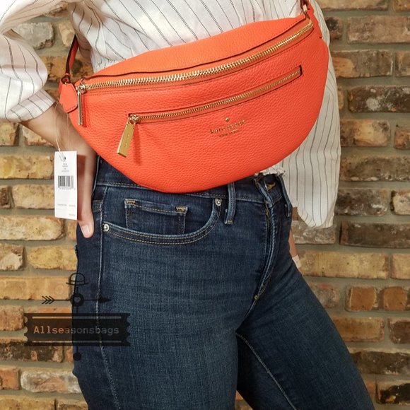 Kate Spade LEILA BELT Bag Coral Buds FANNY Pack - Picture 2 of 12